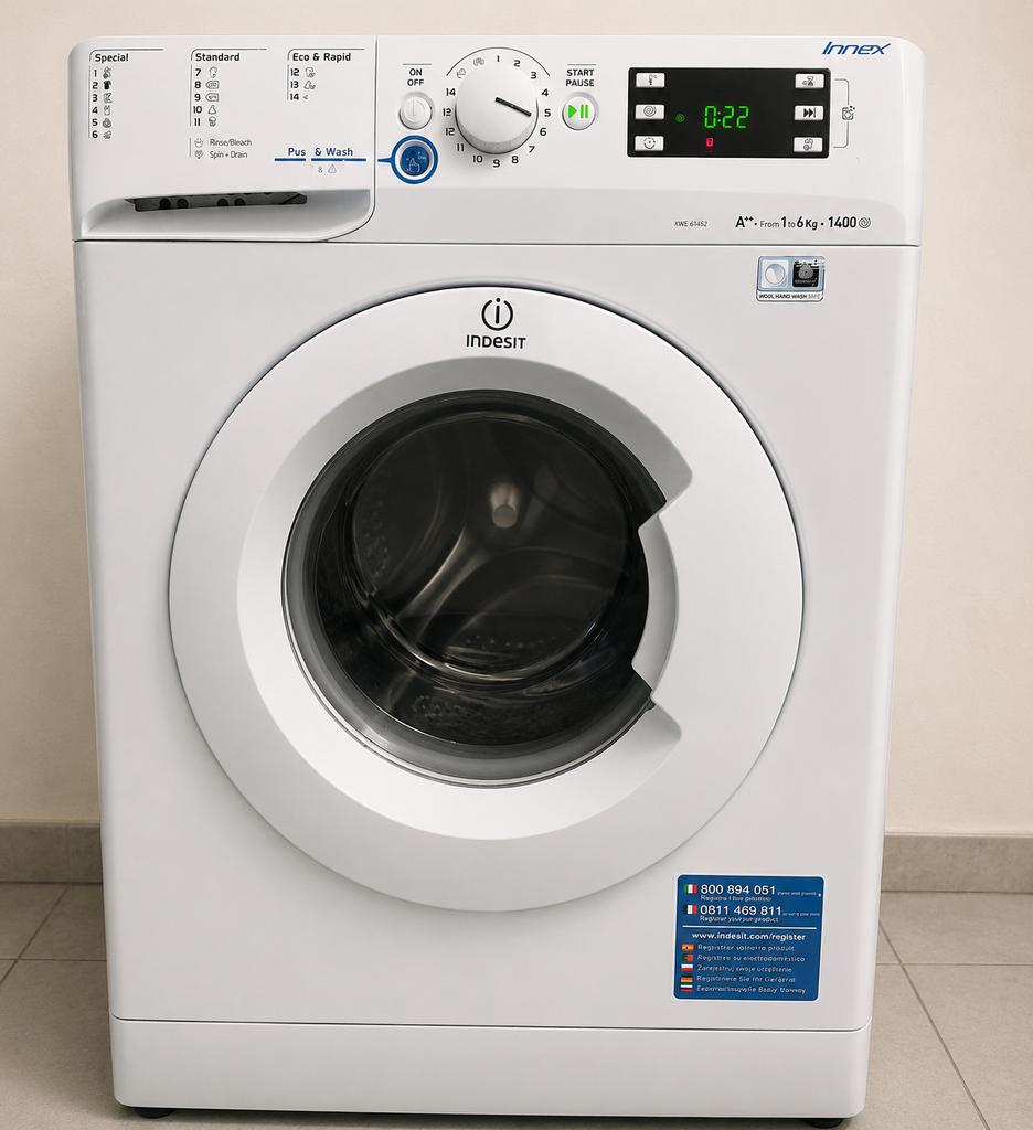Wasmachine (Indesit) – werkt goed OPHALEN 22 of 23 mei, Witgoed en Apparatuur, Wasmachines, Ophalen, 1200 tot 1600 toeren, Gebruikt