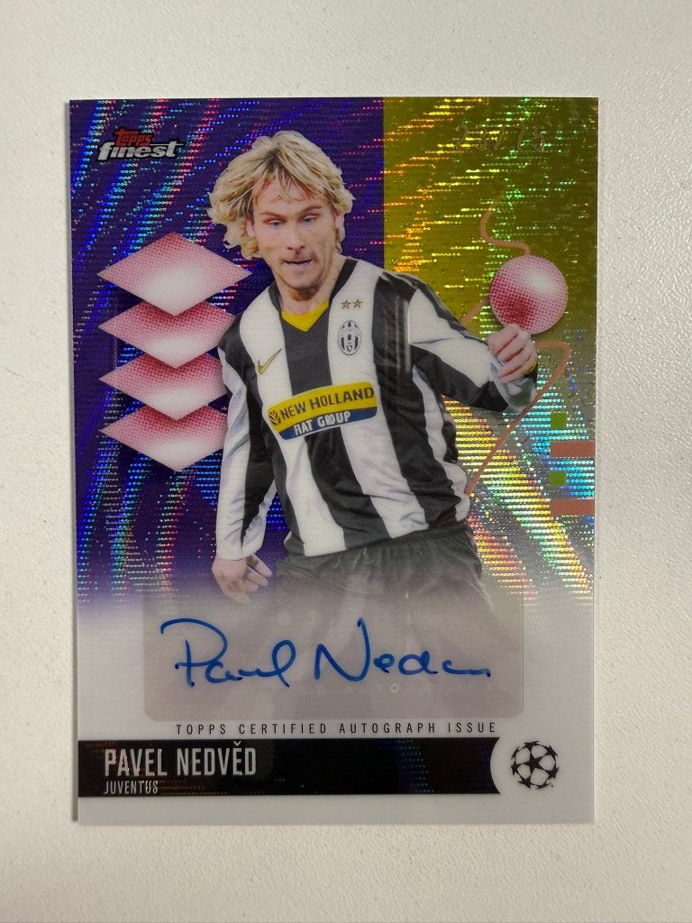 Pavel Nedved /75 Auto Topps Finest 2025-26, Ophalen of Verzenden, Nieuw, Buitenlandse clubs, Poster, Plaatje of Sticker
