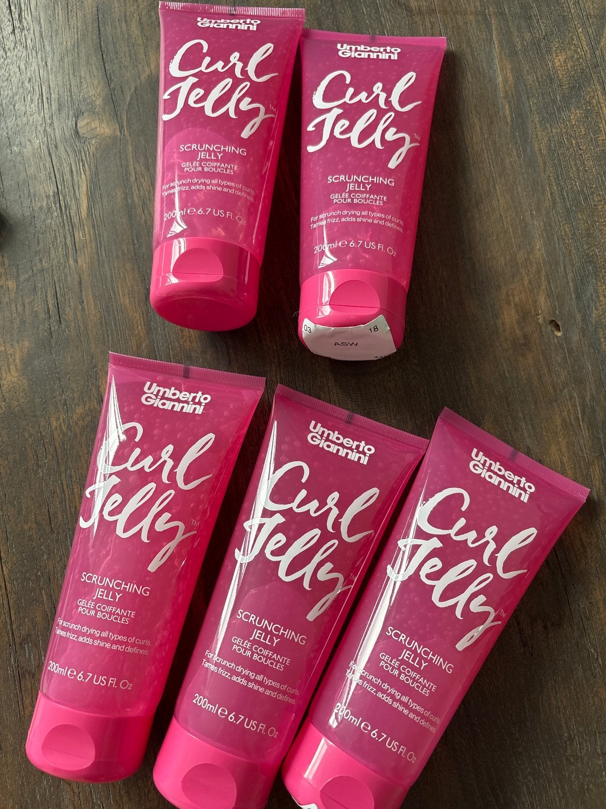 Umberto Giannini Curl Jelly Scrunching Gel - 5 stuks, Ophalen of Verzenden, Nieuw, Gel, Wax, Haarlak of Mousse