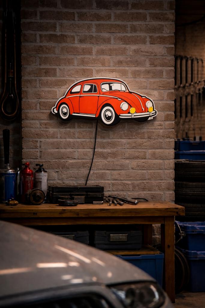 Nieuwe LED-wandlamp Volkswagen Kever - Uniek design, Vintage, Nieuw, Kunststof, Ophalen of Verzenden