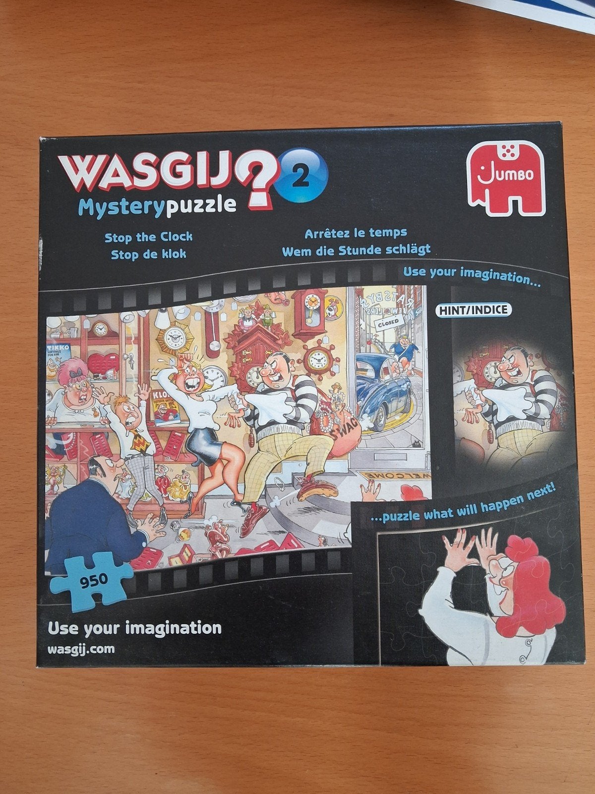 Wasgij? 2 Mysterypuzzel - Stop de Klok (950 stukjes), Ophalen of Verzenden, Meer dan 50 stukjes, Zo goed als nieuw, 6 jaar of ouder
