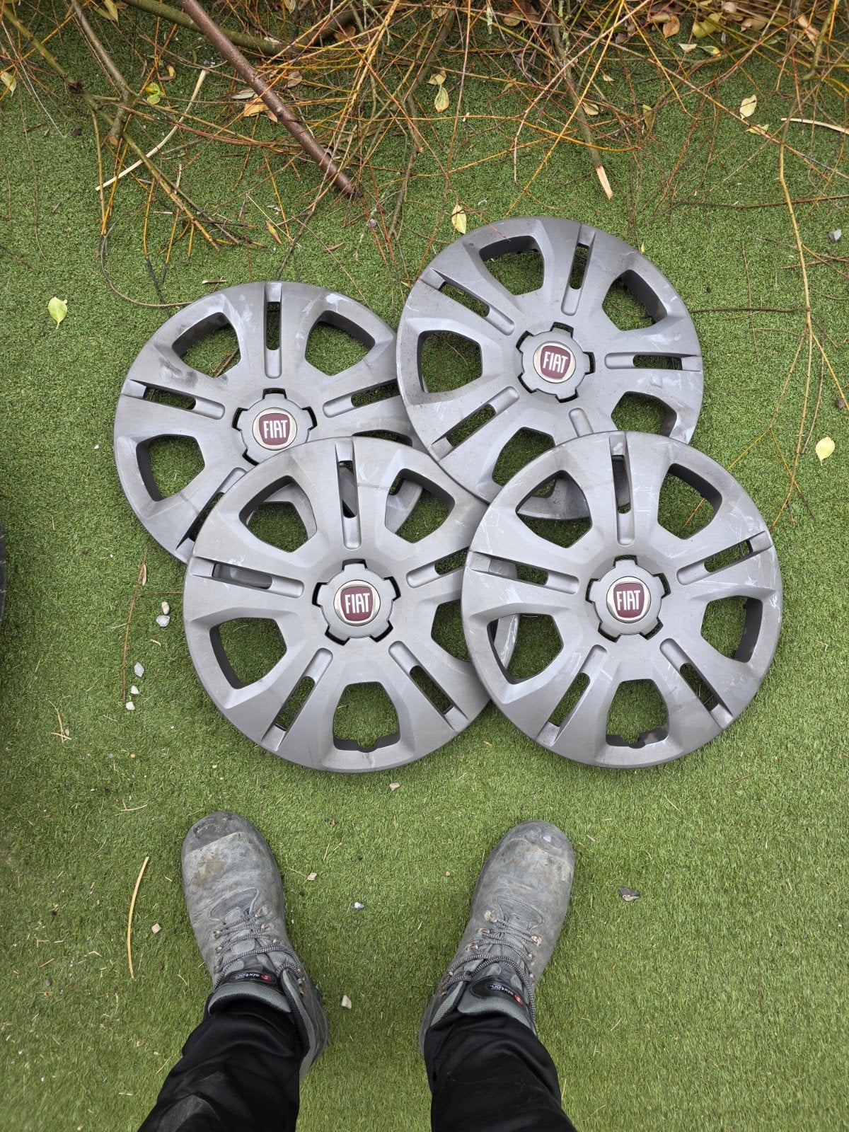 Set van 4 Fiat wieldoppen - Gebruikt, Ophalen of Verzenden, Gebruikt, Fiat