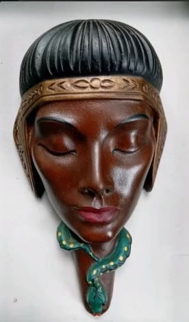 vintage wandmasker Kleopatra 50er Paul Kinsler, Ophalen, Huis en Inrichting