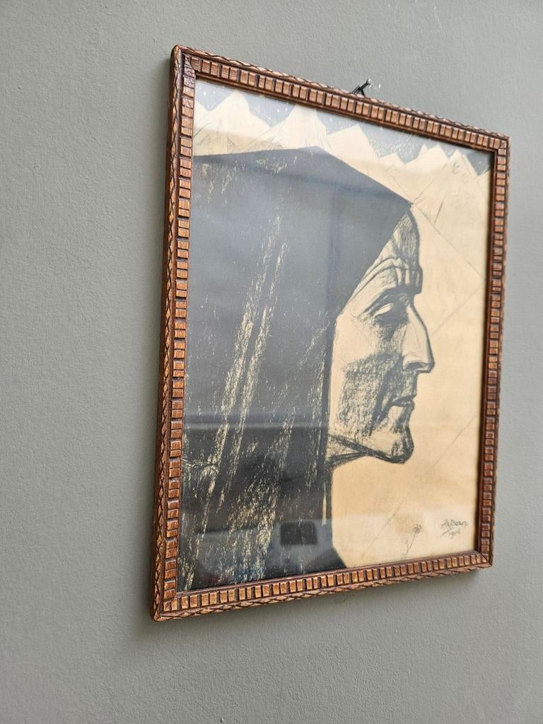 Litho Jan Toorop "Dante" 1914, Antiek en Kunst, Ophalen of Verzenden
