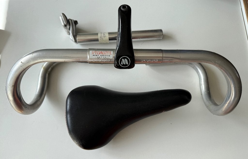 SPECIALIZED vintage onderdelen: stuur, zadel, pen, stuurpen, Fietsen en Brommers, Specialized, Gebruikt, Overige typen, Ophalen of Verzenden