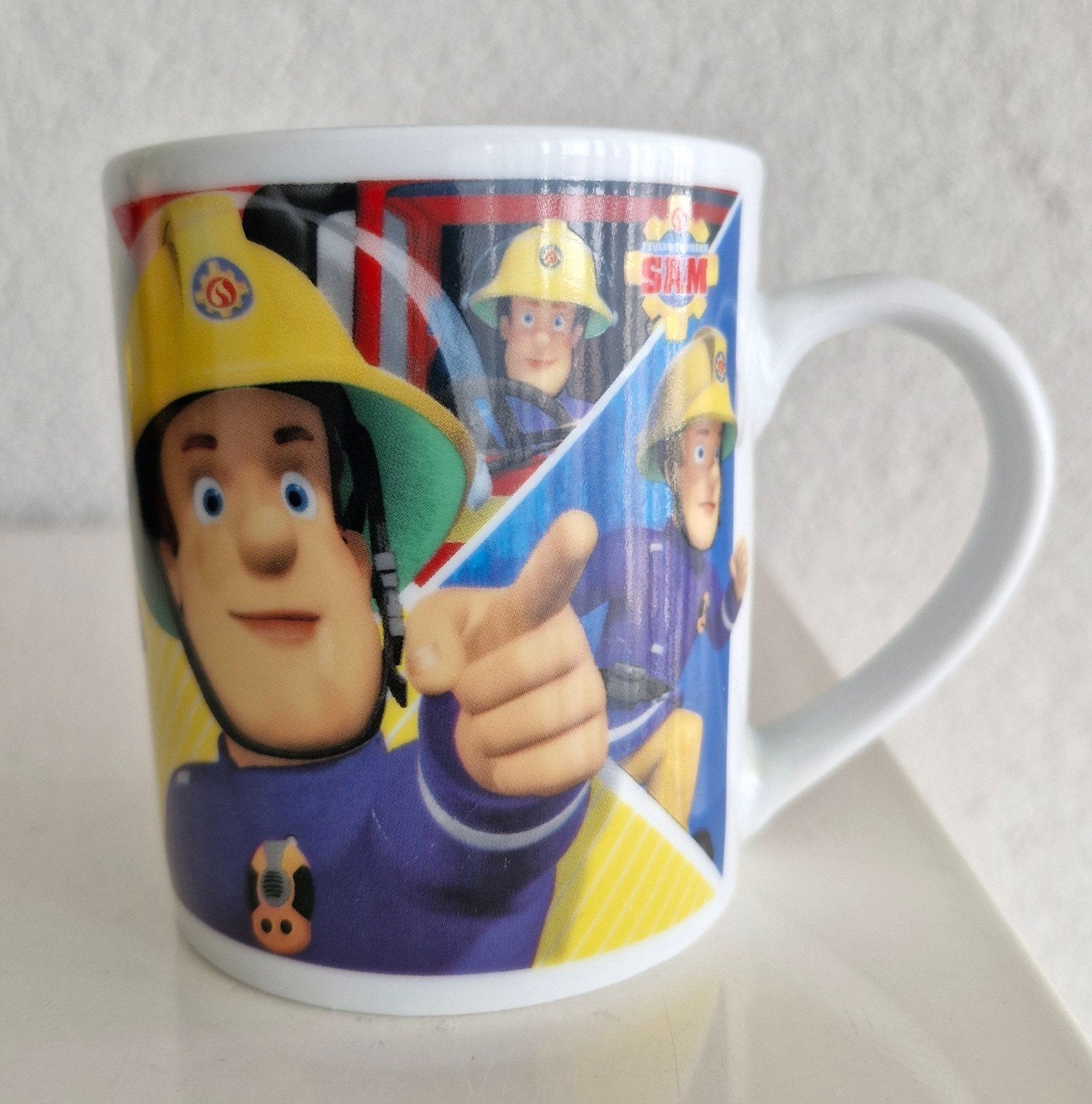 Beker Brandweerman Sam, Ophalen of Verzenden, Zo goed als nieuw, Overige stijlen, Kop(pen) en/of Schotel(s)