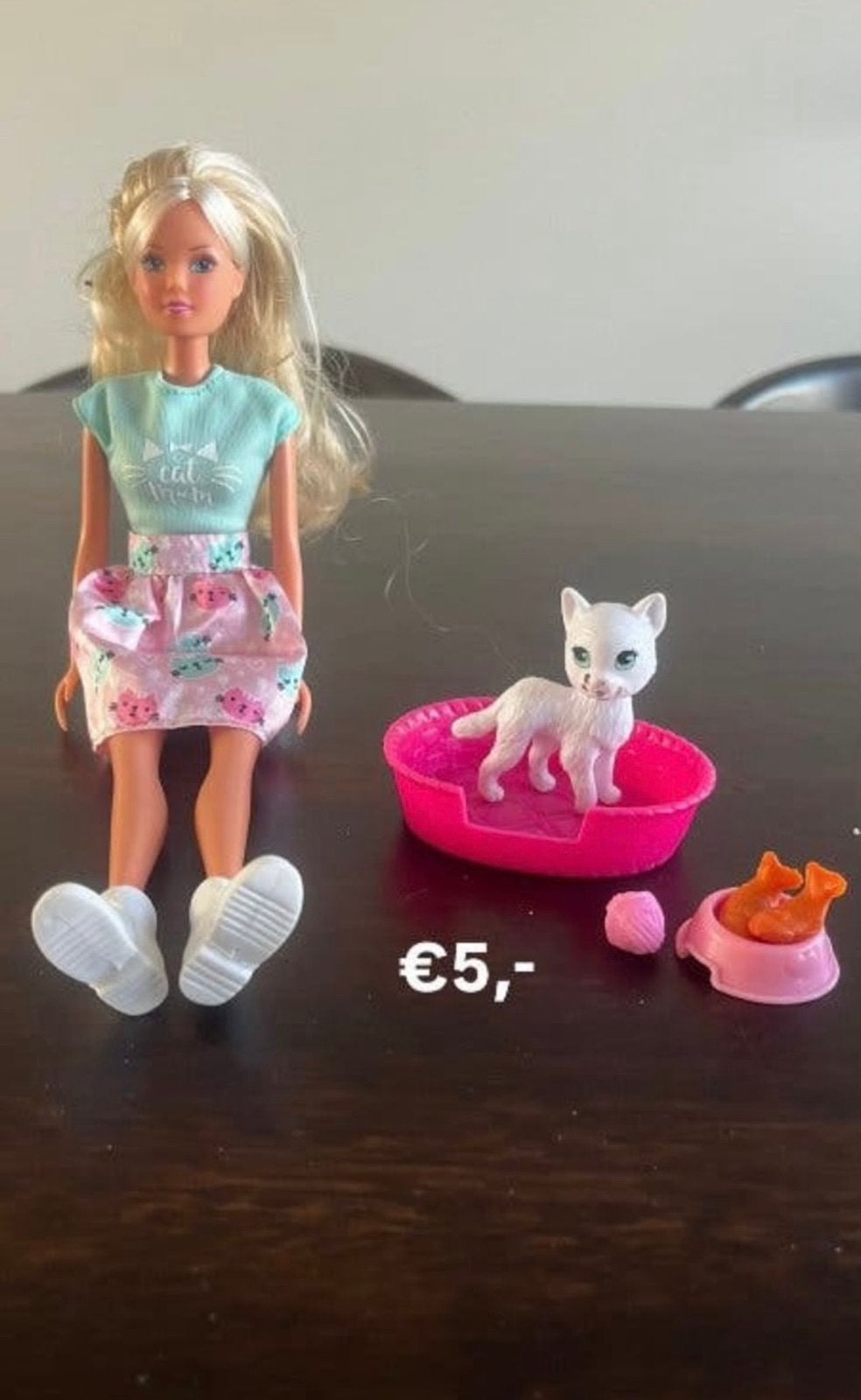 Barbie met poes, Ophalen, Zo goed als nieuw, Barbie