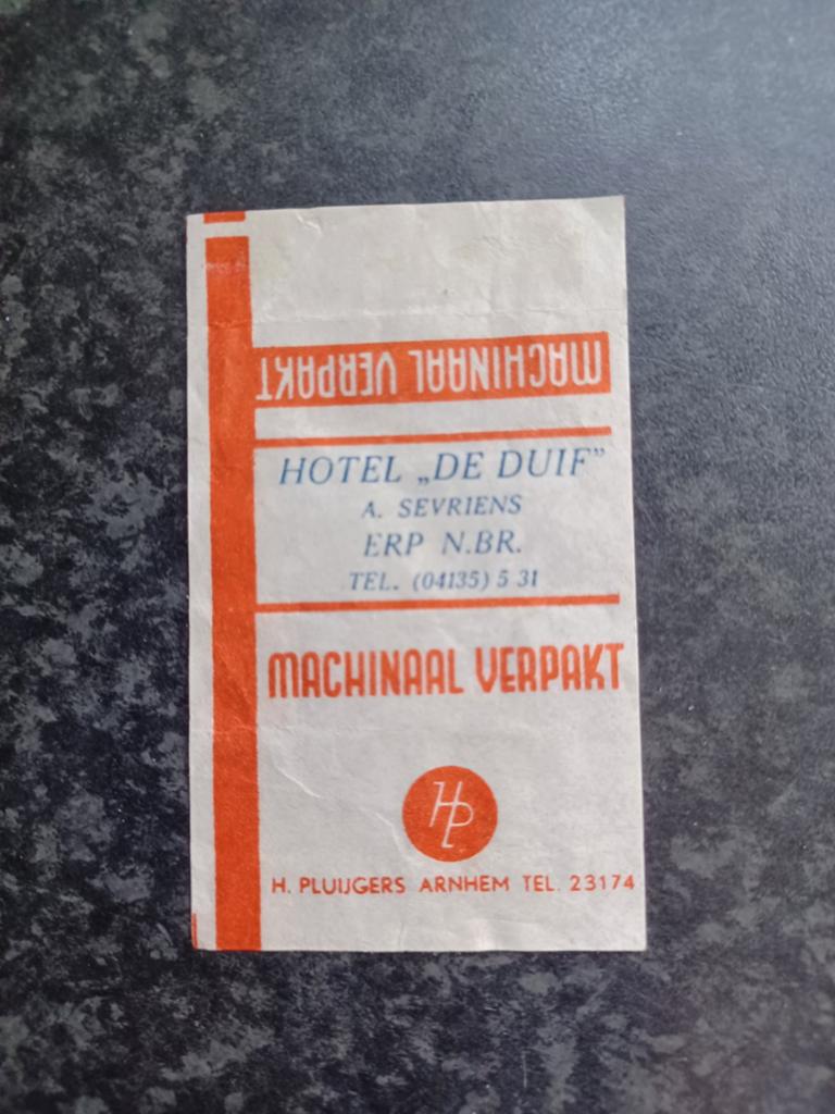 Suikerwikkel Erp Hotel De Duif A. Sevriens, Ophalen, Nederland