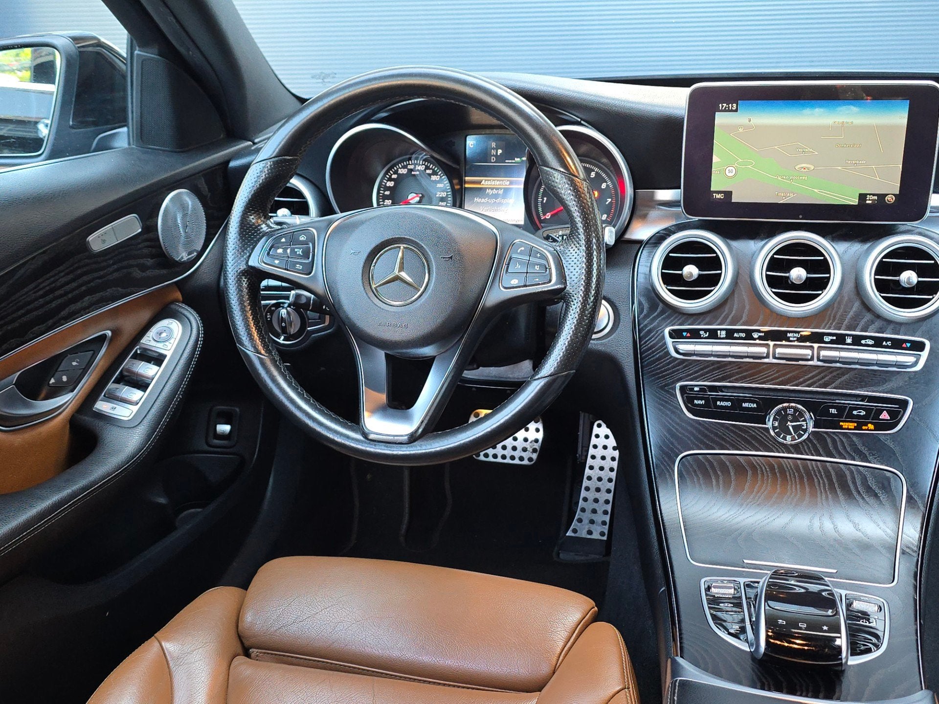 Mercedes-Benz C-klasse Estate 350 e Lease Edition Nap |Leer, Automaat, Gebruikt, Euro 6, Zwart