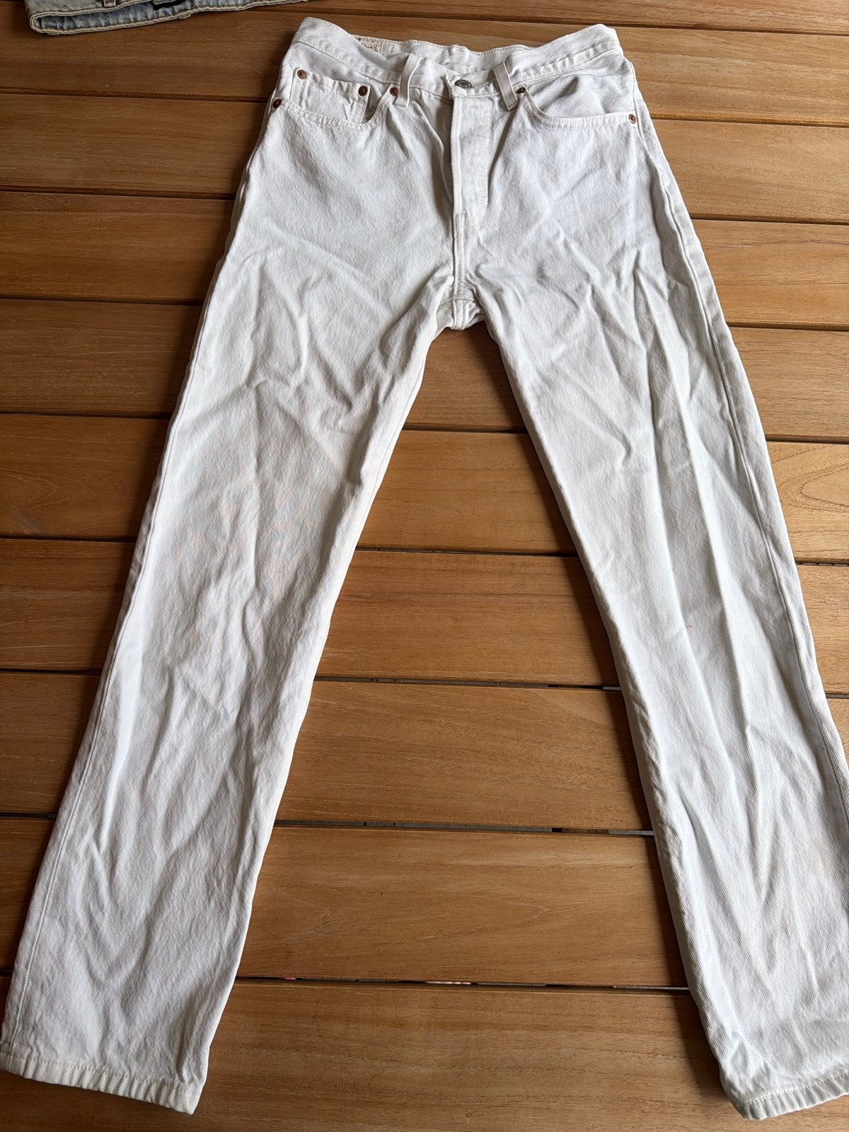 Levi's 501 Witte Jeans - Zo goed als nieuw, Ophalen of Verzenden, Zo goed als nieuw, Wit, W27 (confectie 34) of kleiner
