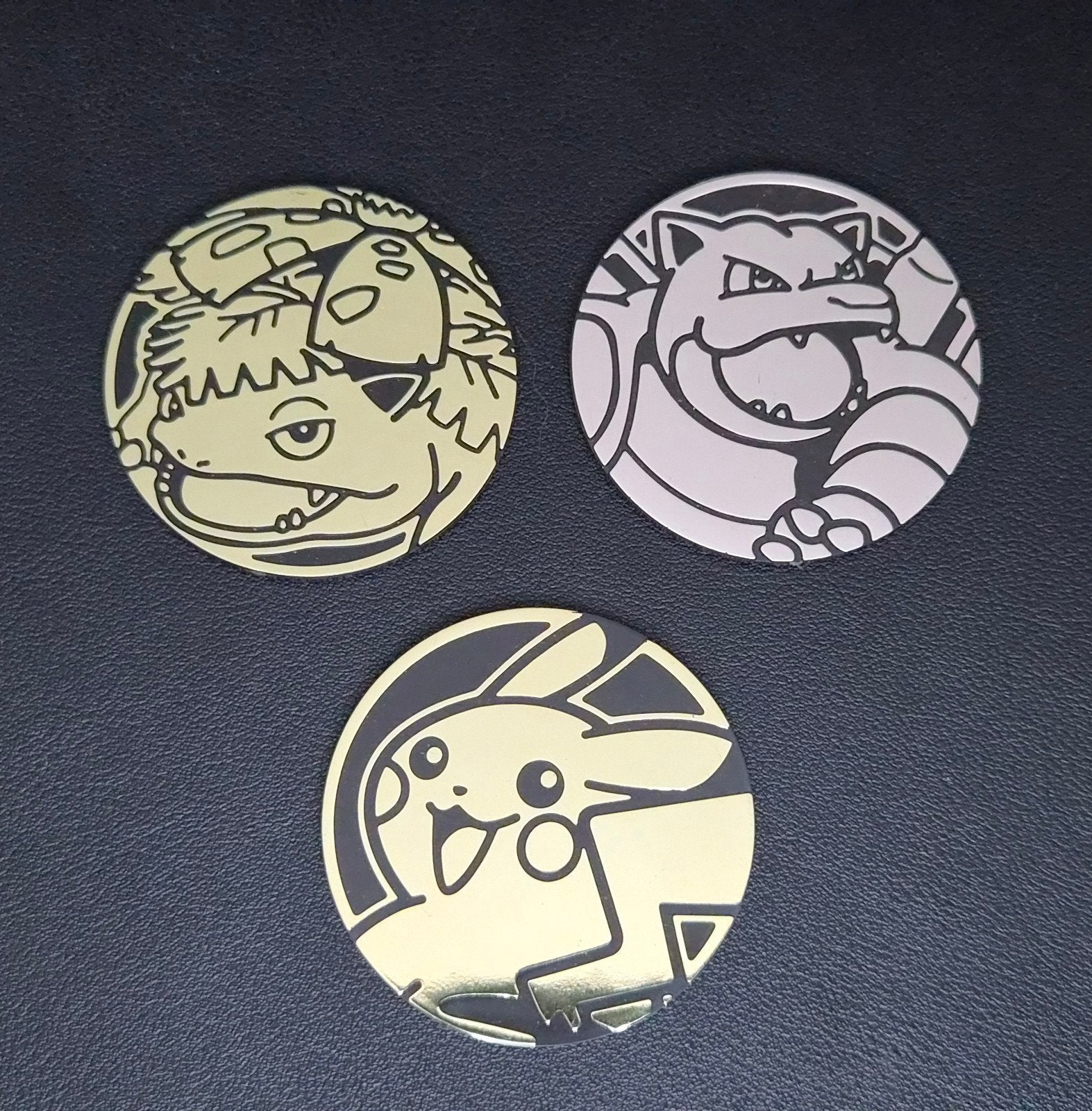 Venusair,Blastoise en Pikachu plastik munt Pokemon, Ophalen of Verzenden, Zo goed als nieuw