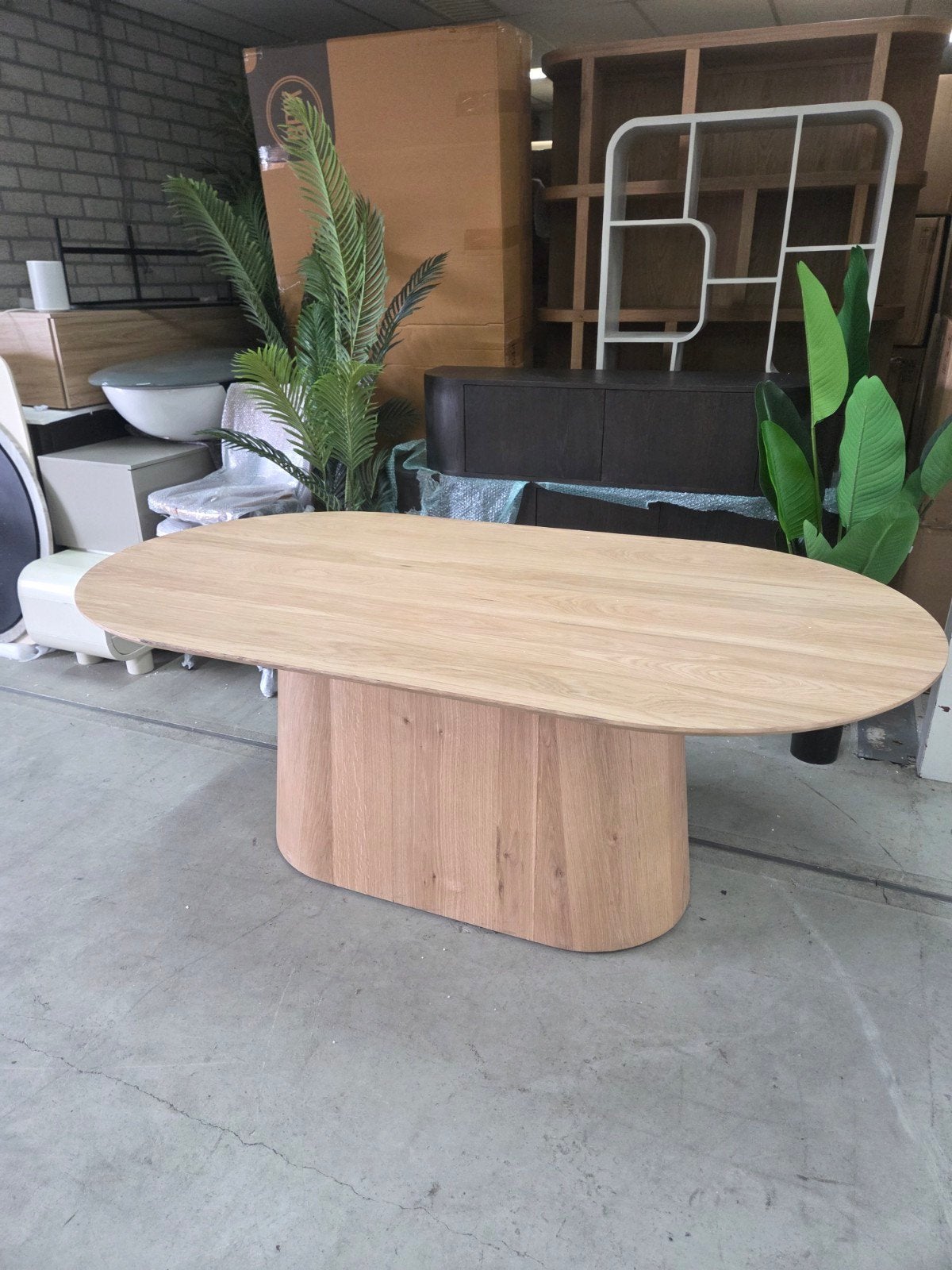 Eettafel Novero Eiken Naturel 200 x 110 cm van Livingfurn, Ophalen