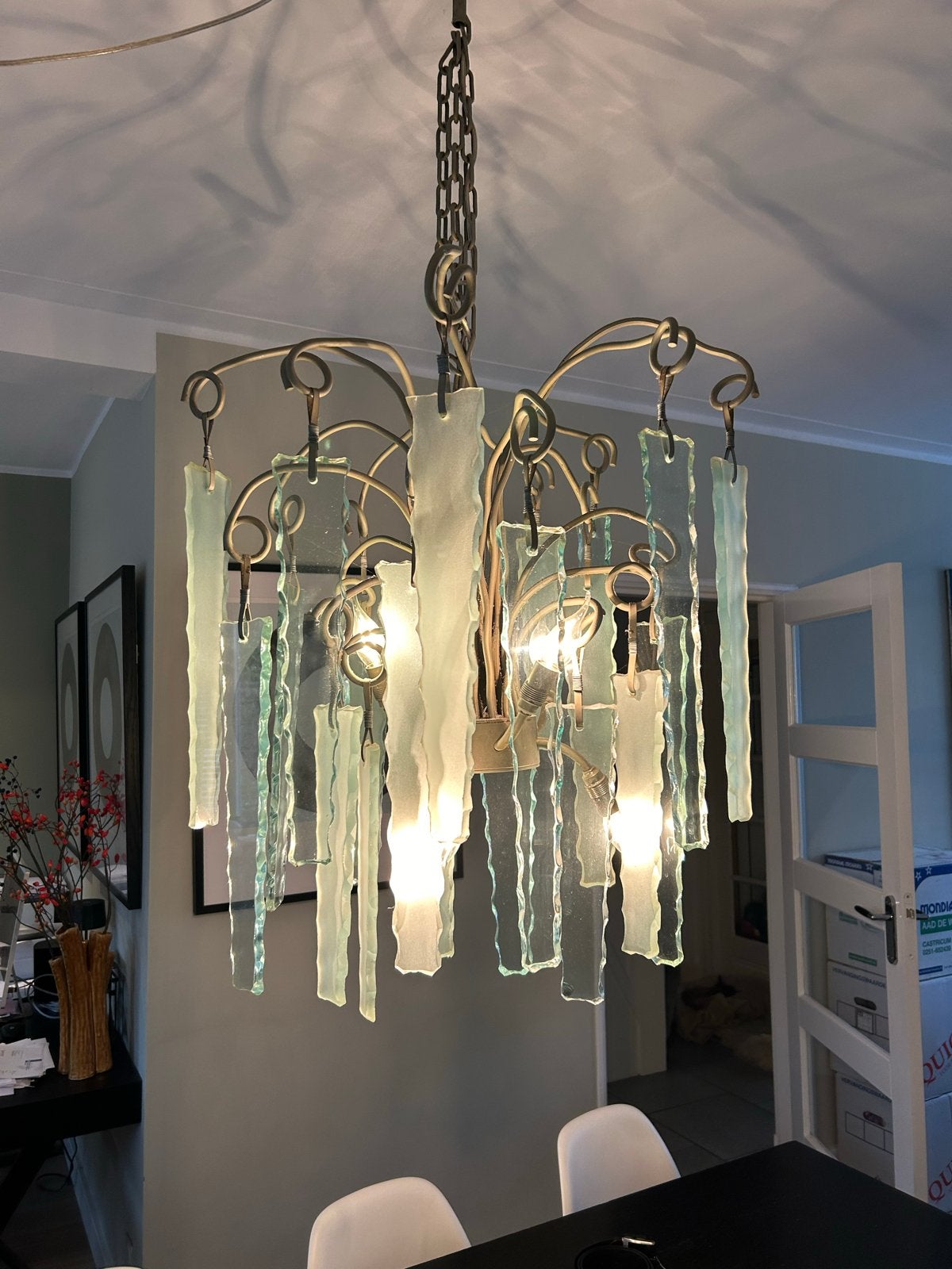 Brand & van Egmond 'Behind the Frosted Glass' lamp, Ophalen of Verzenden, Gebruikt, Glas, 75 cm of meer