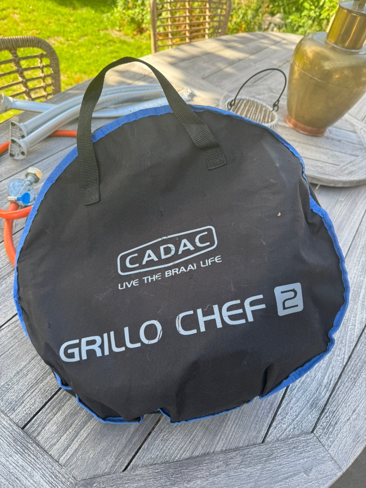 CADAC Grillo Chef 2 gasbarbecue compleet + evt. paellapan, Tuin en Terras, Ophalen, Zo goed als nieuw