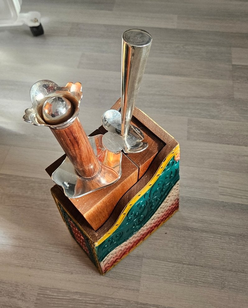 Driade Ares-verzilverde trancheerset in originele houten box, Ophalen of Verzenden