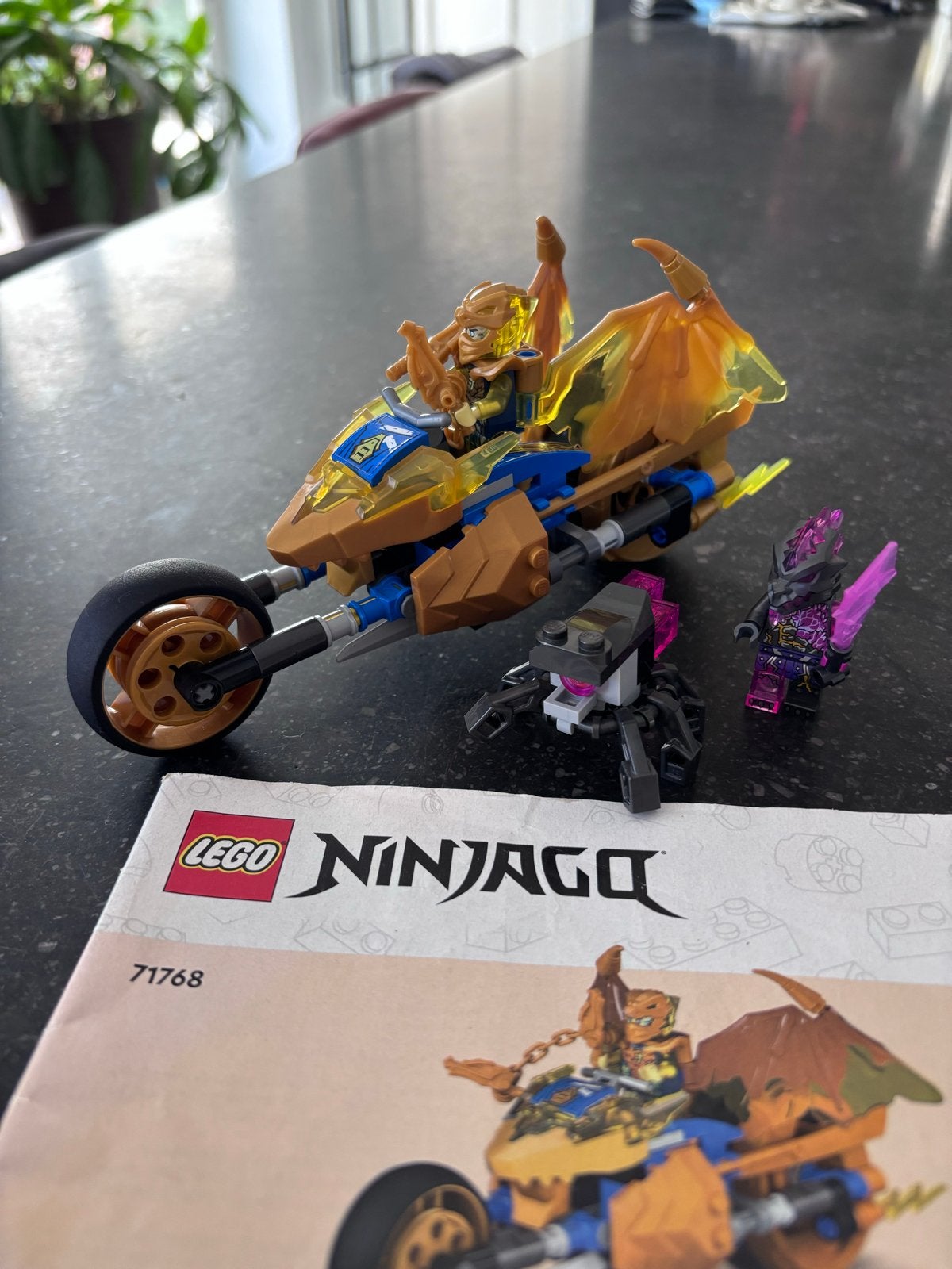 Lego Ninjago Jay's Gouden Drakenmotor 71768, Lego, Ophalen of Verzenden, Zo goed als nieuw, Inclusief instructies