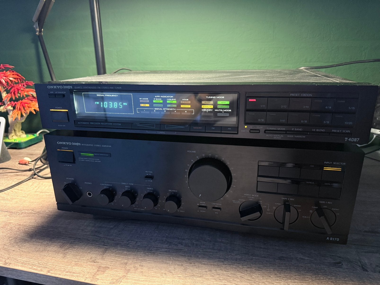 Onkyo Integra versterker + tuner set, Ophalen of Verzenden, Gebruikt, Stereo, Onkyo