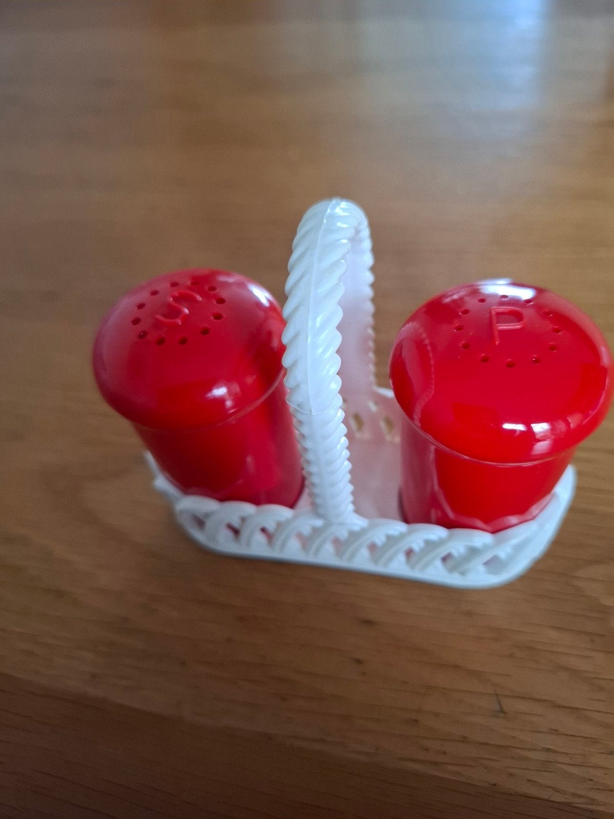 Vintage Emsa Peper- en Zoutstel Jaren '70 - Rood/Wit, Ophalen of Verzenden
