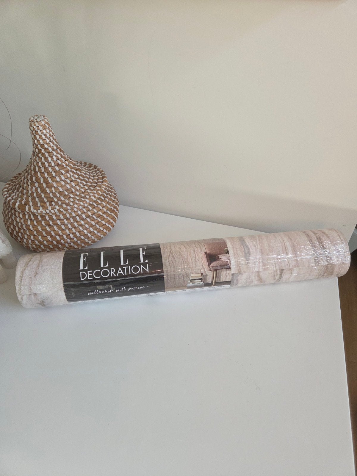 ELLE Decoration Vliesbehang - Houtnerf Patroon, Materiaallook, Natuurlijk, Overige merken, Ophalen of Verzenden