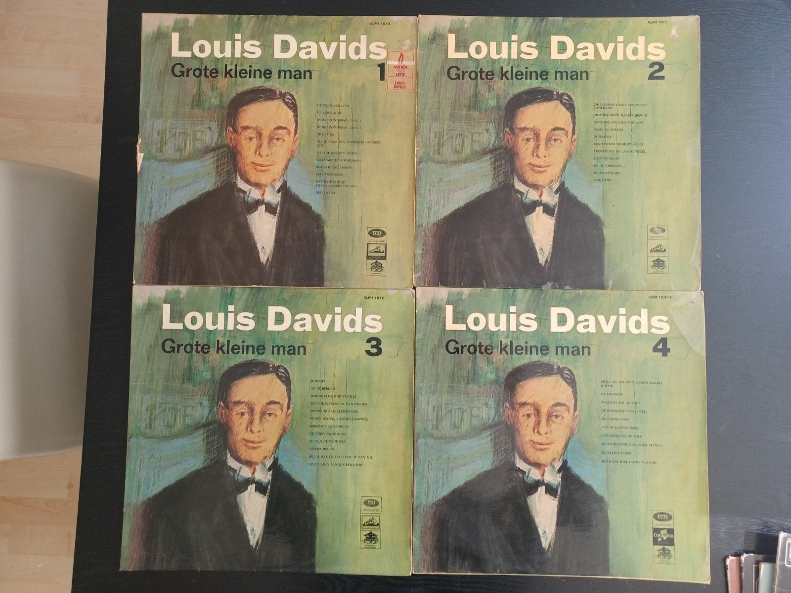 Alle 4 LPs De Grote Kleine Man, Louis Davids, Ophalen of Verzenden, Gebruikt, Overige formaten, LP