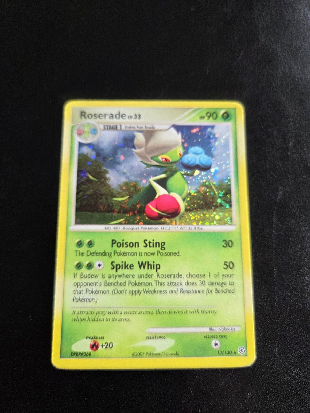 Pokemon Kaart Roserade LV.33 13/130, Ophalen of Verzenden