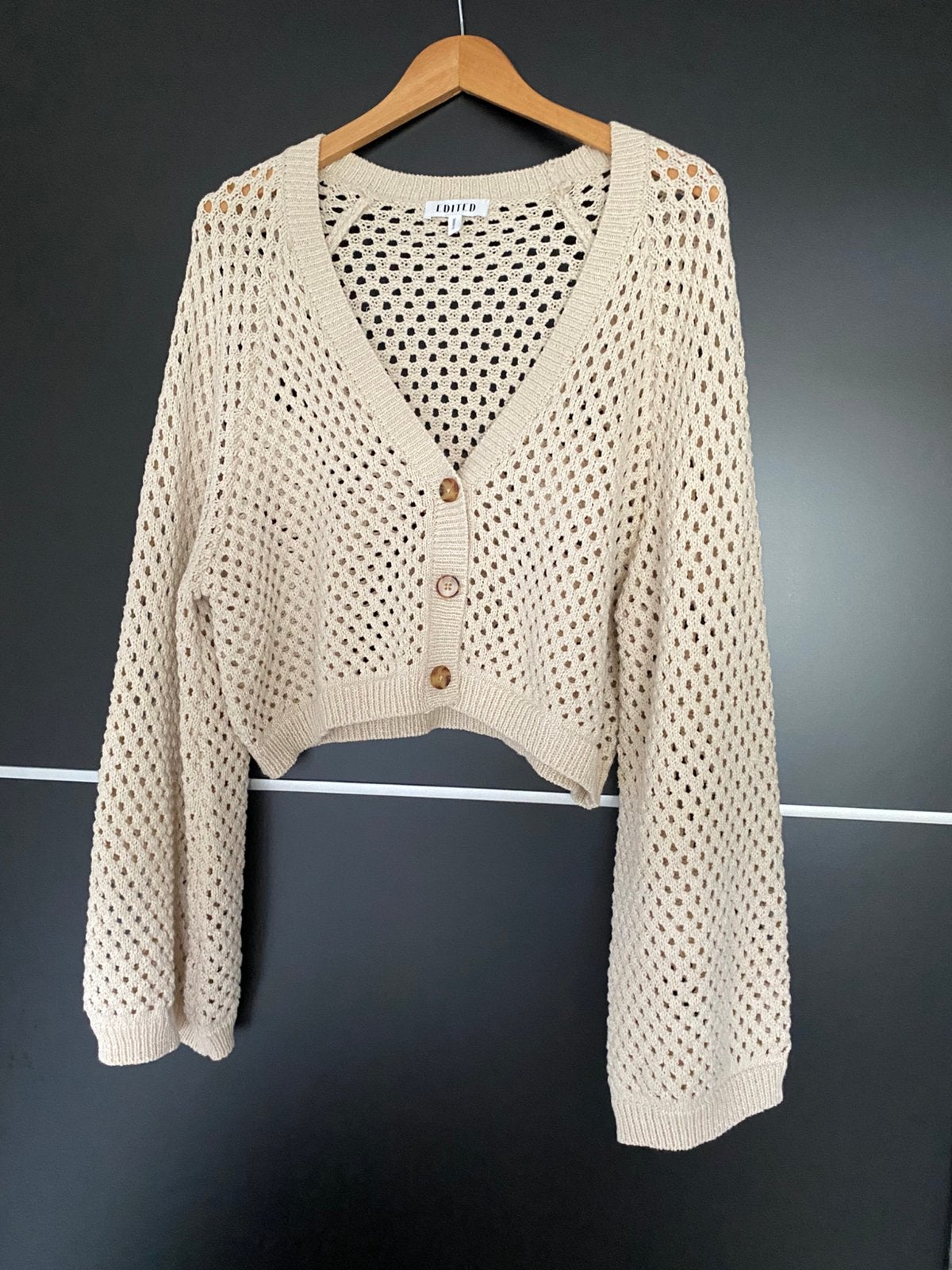 VEST EDITED AJOUR  Ecru maat 42, Kleding | Dames, Beige, Maat 42/44 (L), Ophalen of Verzenden, Zo goed als nieuw