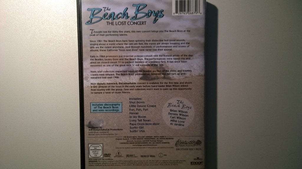The Beach Boys - The Lost Concert (DVD), Alle leeftijden, Ophalen of Verzenden, Zo goed als nieuw, Muziek en Concerten