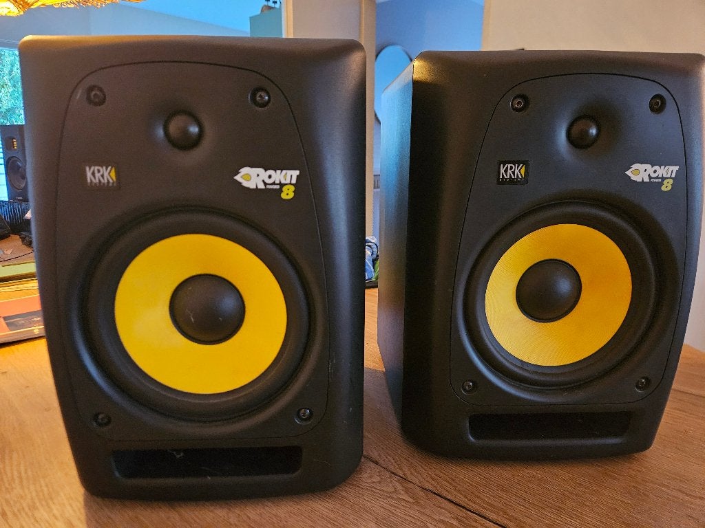 KRK Rokit RP8 G2 Studio Monitors (set) – Zeer nette staat, Audio, Tv en Foto, Luidsprekers, Studiomonitor, Zo goed als nieuw, KRK