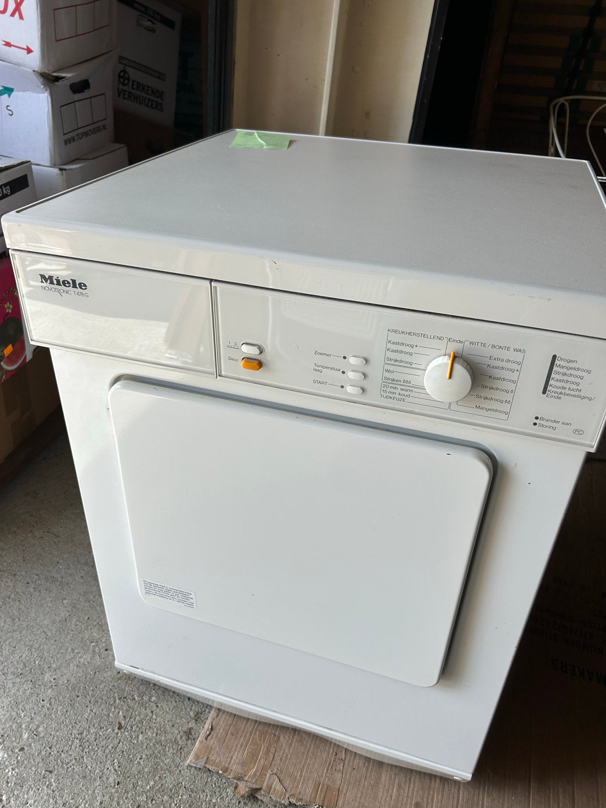 Miele Novotronic T478 G droger gas - werkend - zo mee, Ophalen, 6 tot 8 kg, Gebruikt, Luchtafvoer