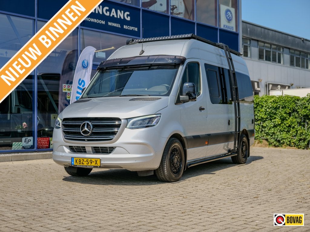 Mercedes-Benz Sprinter 316 CDI 2X AIRCO BOM VOL OFF GRID, Caravans en Kamperen, Campers, Automaat, Chemisch toilet, Luifel, Tot en met 2