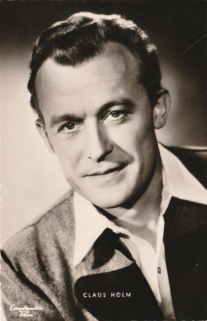 Oude Kaart Claus Holm, Verzenden, 1940 tot 1960, Ongelopen, Sterren en Beroemdheden