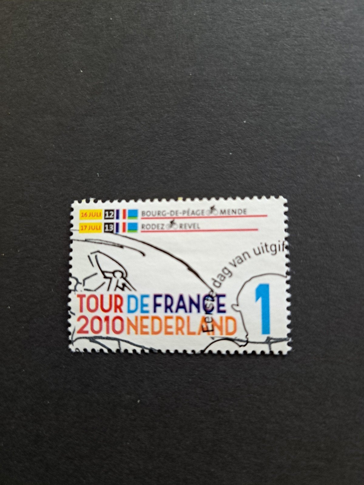 Nederland 2010 Tour de France, Ophalen of Verzenden, Gestempeld