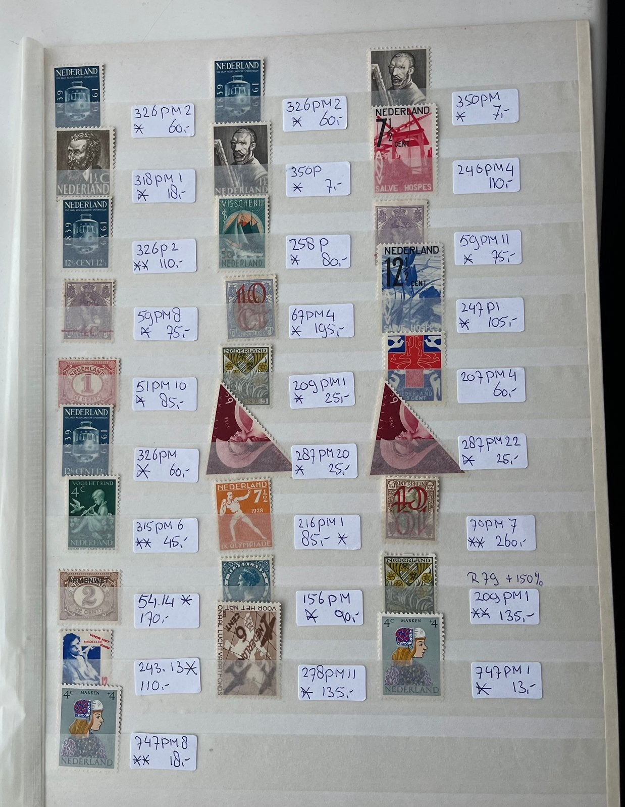 Verzameling plaatouten Cat waarde 3460€ vanaf 7%, Ophalen of Verzenden, T/m 1940, Postfris