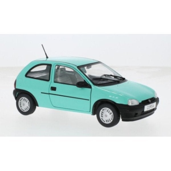 Opel Corsa B 1993 Turquoise Modelauto 1/24 Whitebox Nieuw, Overige merken, Whitebox, Auto, Nieuw