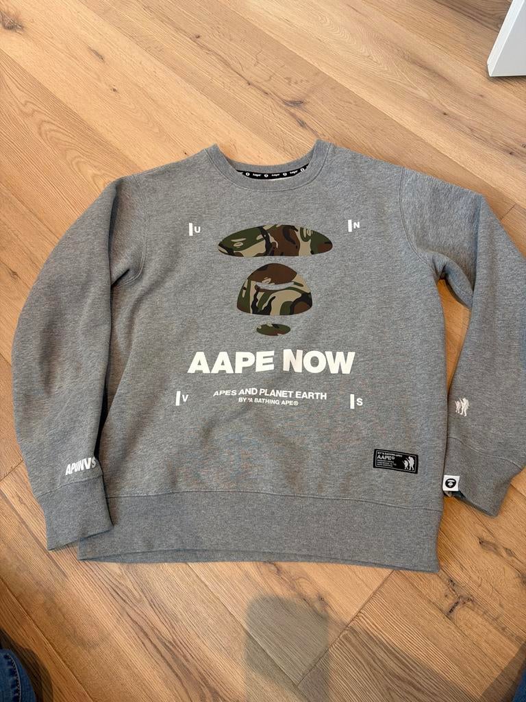 Aape by A Bathing Ape trui grijs maat L, Kleding | Heren, Ophalen of Verzenden, Zo goed als nieuw, Maat 52/54 (L), Grijs