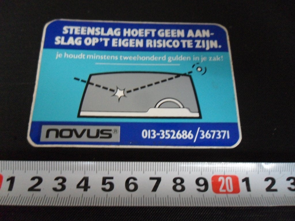 sticker NOVUS  013-352686/367371  *, Ophalen of Verzenden, Zo goed als nieuw