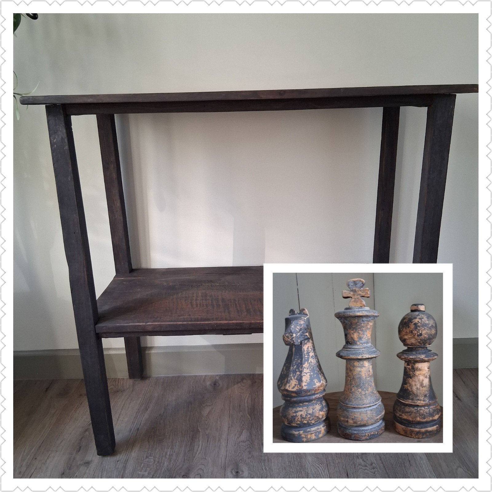 Geloogde sidetable en accessoires voor stoer hoffz interieur, Ophalen of Verzenden, Zo goed als nieuw, Stoer,sober,landelijk,hoffz