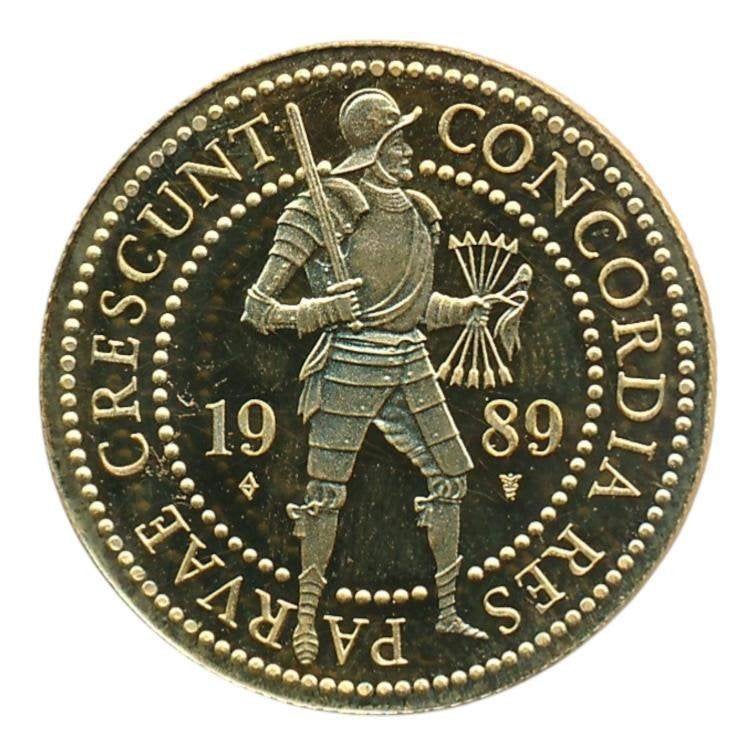 Nederland Gouden Dubbele Dukaat 1989, Ophalen of Verzenden, Goud