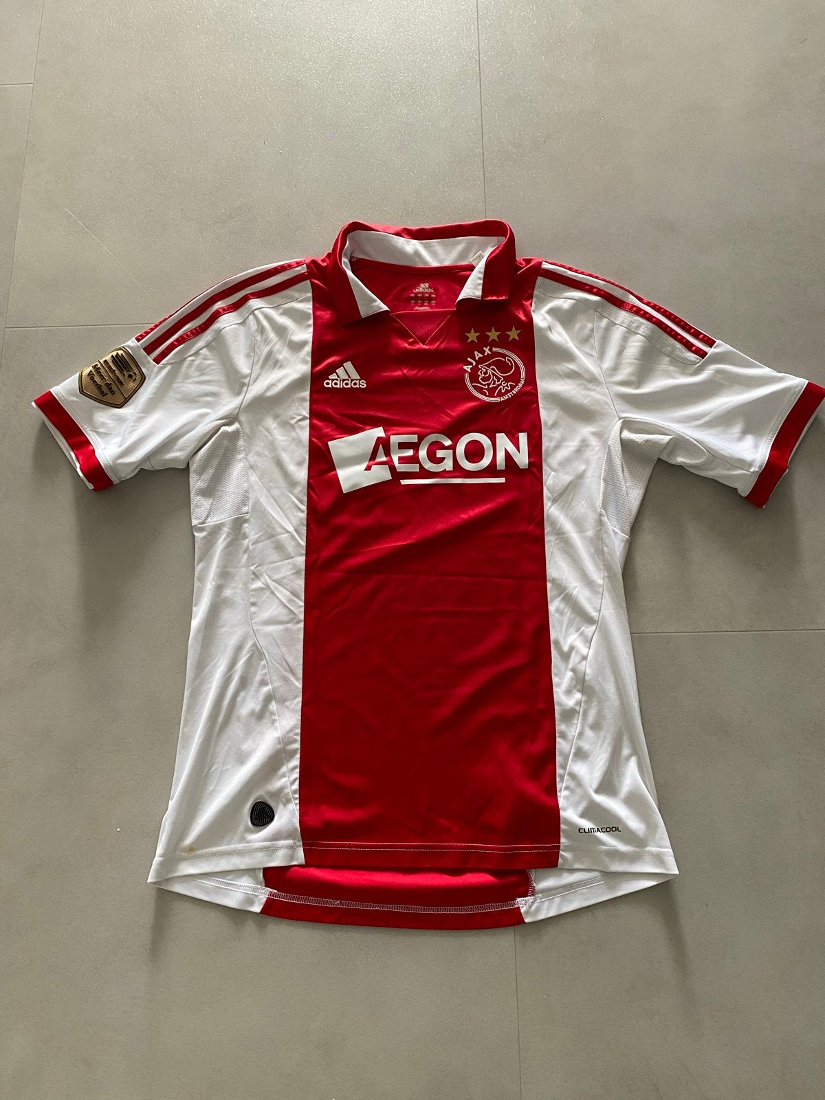Ajax Thuisshirt 2011/2012 - Maat L - Uitstekende staat, Ophalen of Verzenden, Zo goed als nieuw, Rood, Maat 42/44 (L)