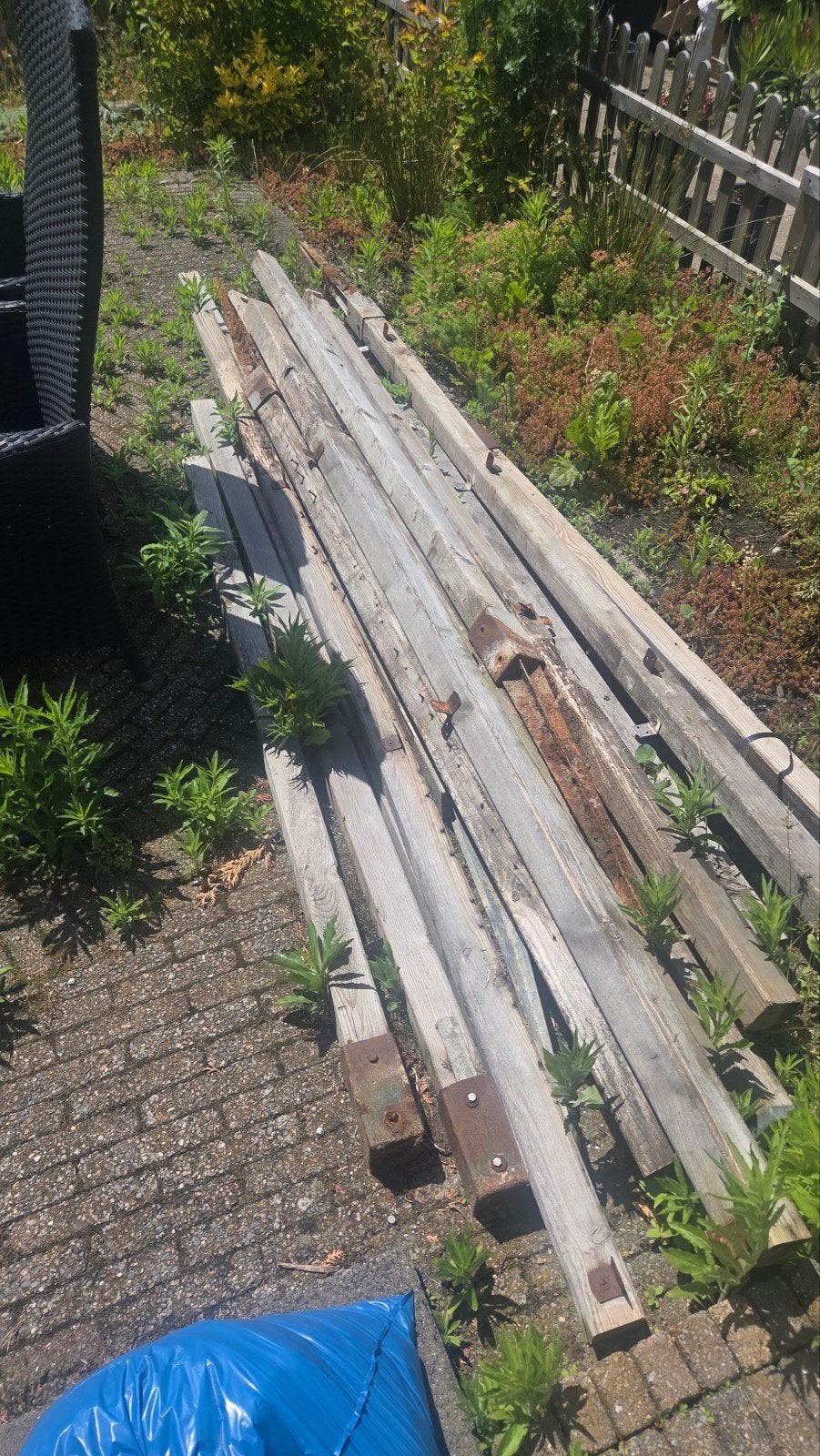 Gratis ophalen, Doe-het-zelf en Verbouw, Hout en Planken, Gebruikt, Ophalen of Verzenden, Balk, Overige houtsoorten