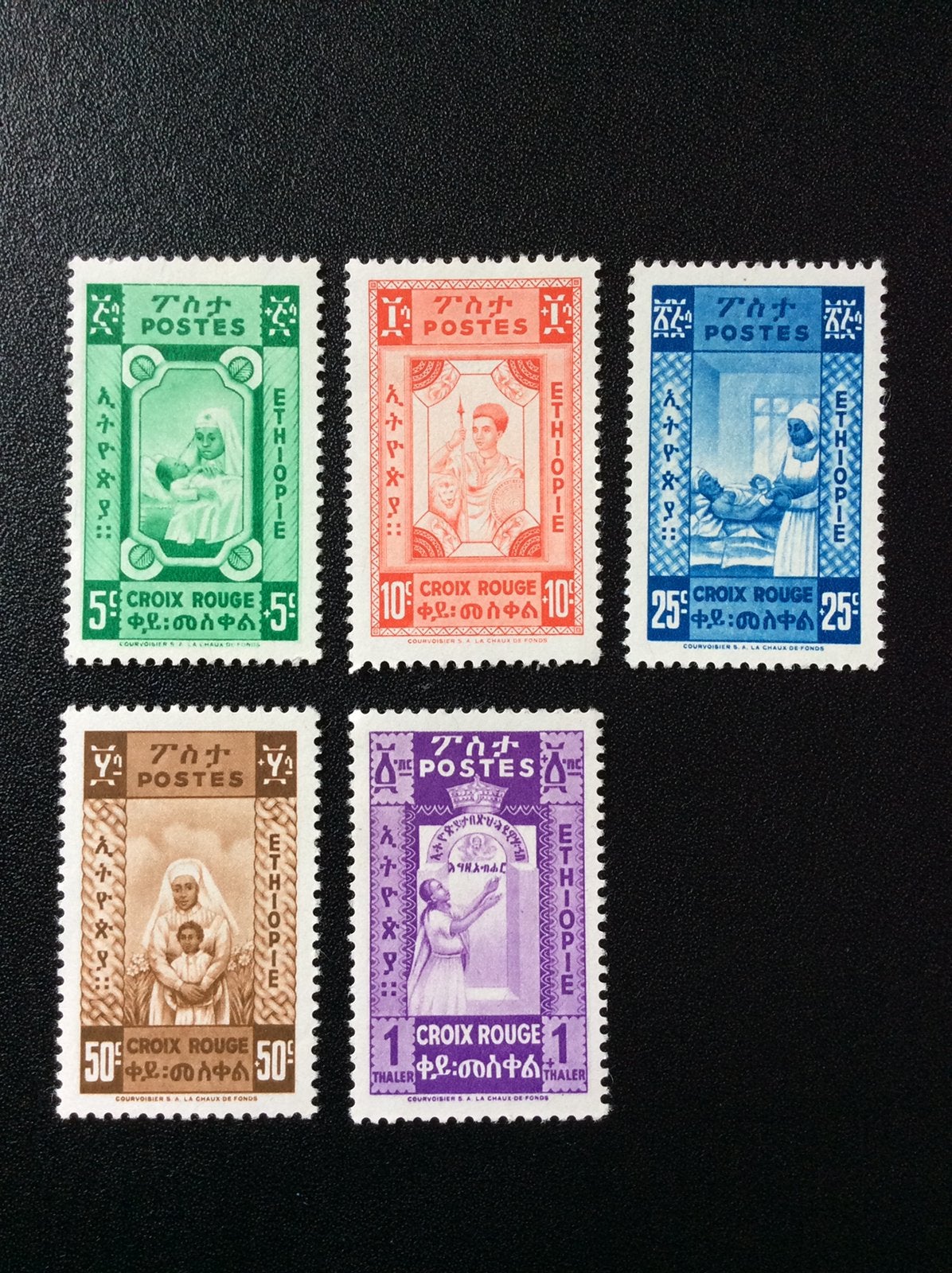 Ethiopie postzegels 1936 pfr Mi 1/V, Ophalen of Verzenden, Overige landen, Postfris
