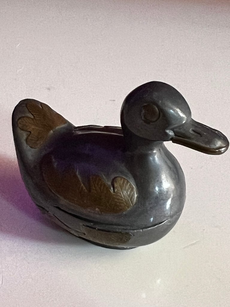 vintage tinnen opberg eend, Antiek en Kunst, Ophalen of Verzenden