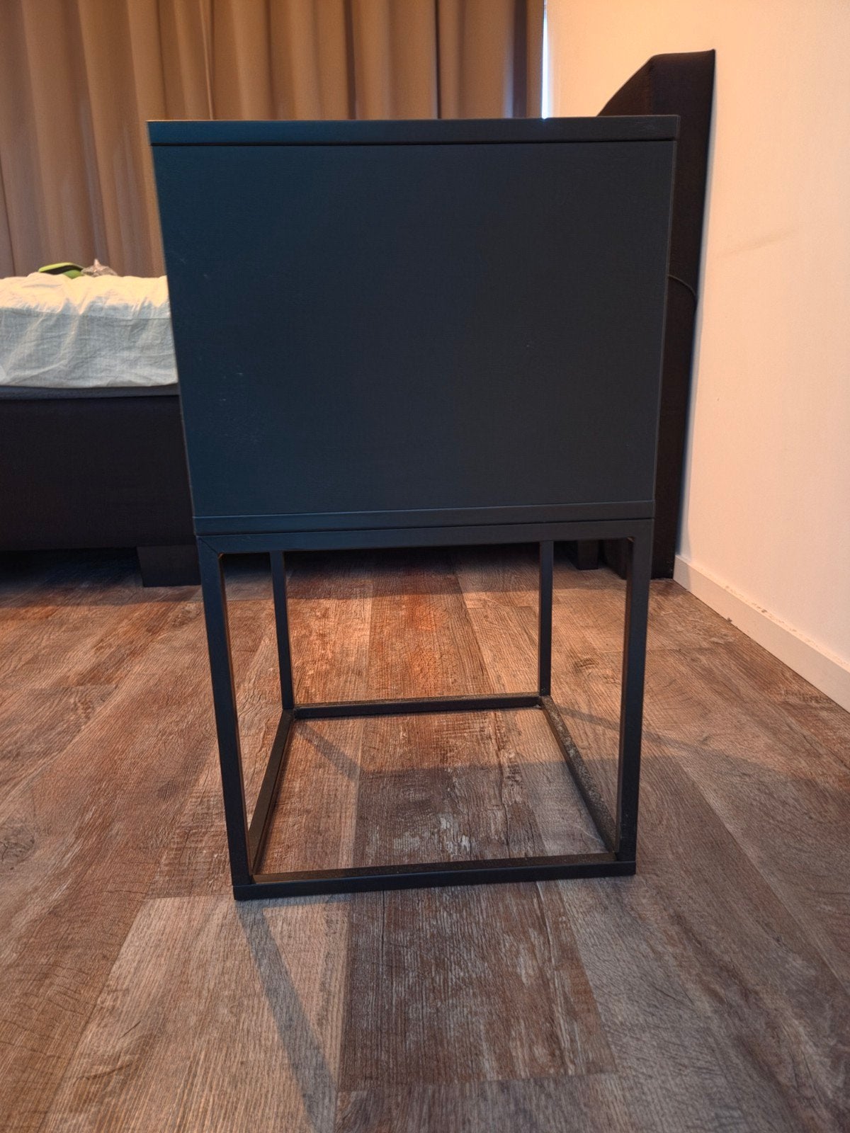 Ikea Nachtkastje Zwart met Lade en Opbergruimte, Ophalen