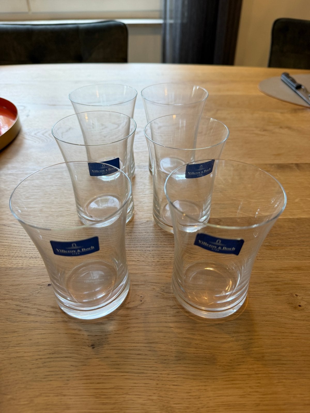 Set van 6 Villeroy & Boch water glazen, Overige typen, Ophalen of Verzenden, Nieuw, Glas
