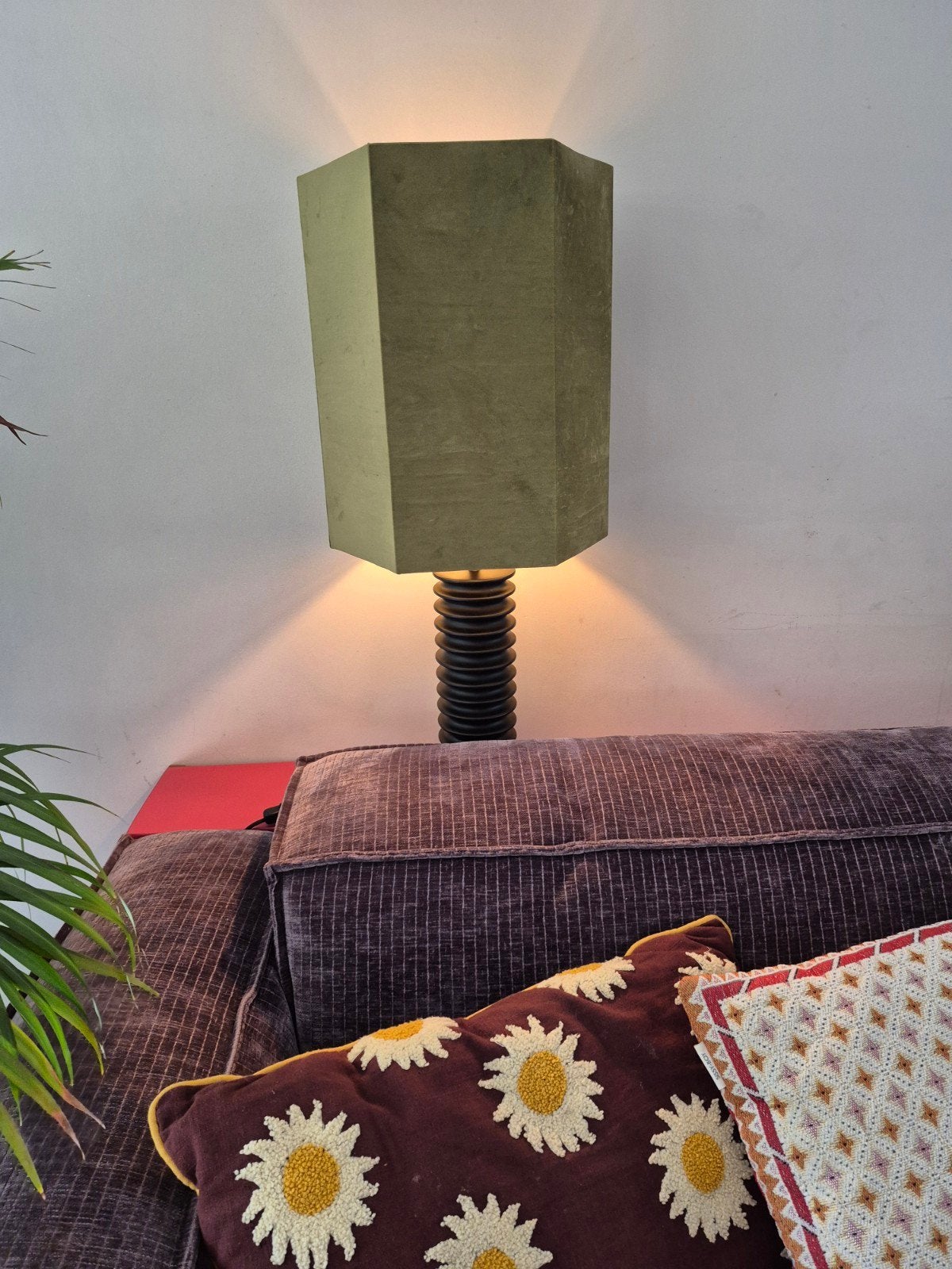 lampenkap groen velour hexagon, Ophalen, Overige materialen, Overige typen, Groen