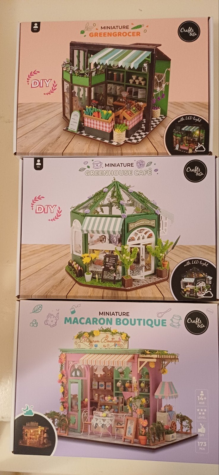 DIY Miniatuur huisjes met LED-verlichting, Ophalen of Verzenden, Nieuw