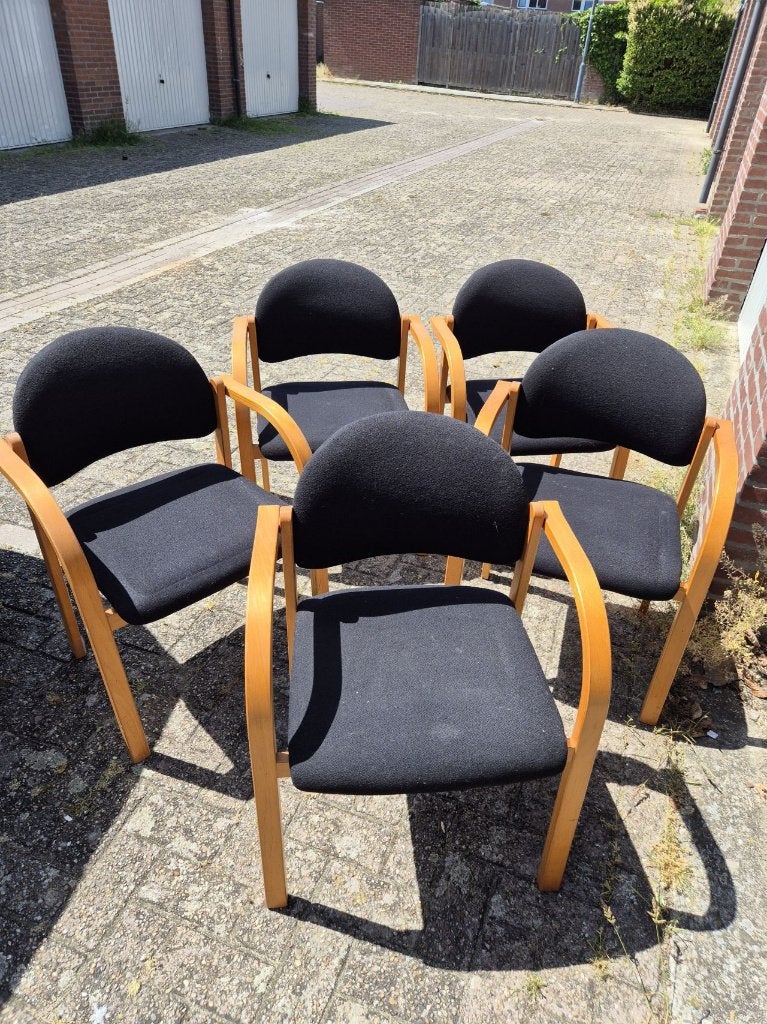 vijf eetkamerstoelen, Ophalen, Gebruikt, Zwart, Vijf, Zes of meer stoelen