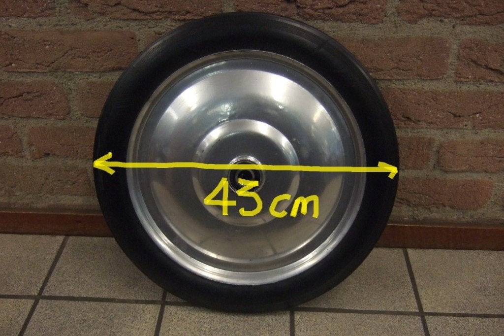 Wiel rubber met stalen velg, Ophalen, Nieuw, Schop