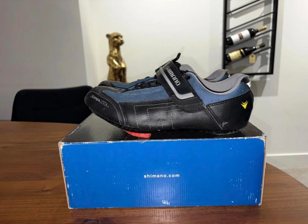 Racefiets schoenen maat 43 Shimano dark blue/ black €12.50, Ophalen of Verzenden, Overige maten, Dames, Schoenen