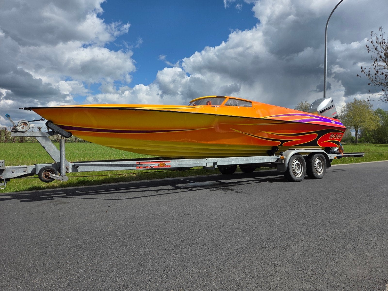 Piranha Carrera met 225pk Optimax - Let op: ruit schade, Watersport en Boten, Overige merken, Gebruikt, Ophalen of Verzenden, 200 pk of meer